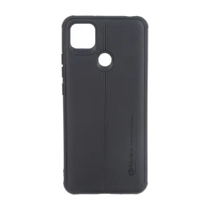 قاب Puloka طرح چرم دوخت دار Xiaomi Redmi 10A / Redmi 9C / Poco C31 - مشکی
