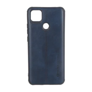قاب Puloka طرح چرم دوخت دار Xiaomi Redmi 10A / Redmi 9C / Poco C31 - سرمه ای