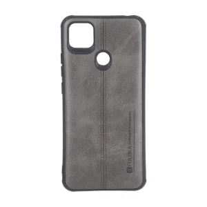 قاب Puloka طرح چرم دوخت دار Xiaomi Redmi 10A / Redmi 9C / Poco C31 - طوسی