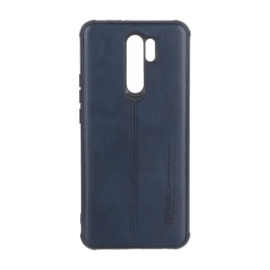 قاب Puloka طرح چرم دوخت دار Xiaomi Redmi 9 / Redmi 9 Prime / Poco M2 - سرمه ای