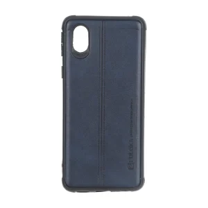 قاب Puloka طرح چرم دوخت دار Samsung Galaxy A01 Core - سرمه ای