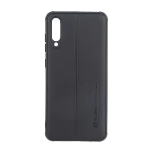 قاب Puloka طرح چرم دوخت دار Samsung Galaxy A70 / A70s - مشکی