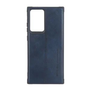 قاب Puloka طرح چرم دوخت دار Samsung Galaxy Note20 Ultra - سرمه ای