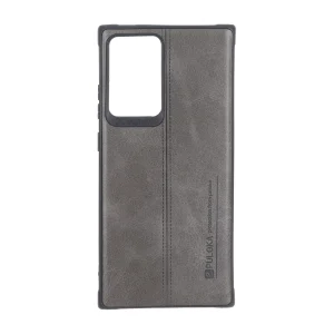 قاب Puloka طرح چرم دوخت دار Samsung Galaxy Note20 Ultra - طوسی