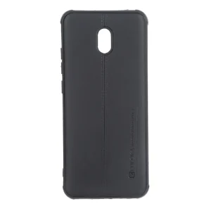 قاب Puloka طرح چرم دوخت دار Xiaomi Redmi 8A - مشکی