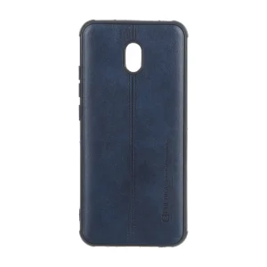 قاب Puloka طرح چرم دوخت دار Xiaomi Redmi 8A - سرمه ای