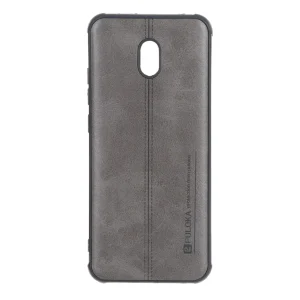 قاب Puloka طرح چرم دوخت دار Xiaomi Redmi 8A - طوسی