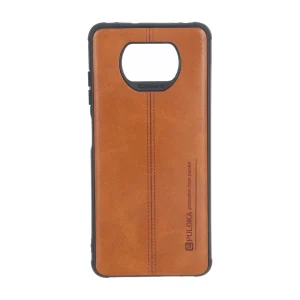 قاب Puloka طرح چرم دوخت دار Xiaomi Poco X3 / Poco X3 Pro / Poco X3 NFC - قهوه ای کد 1