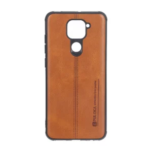 قاب Puloka طرح چرم دوخت دار Xiaomi Redmi Note 9 / Redmi 10X 5G / Redmi 10X Pro 5G - قهوه ای کد 1