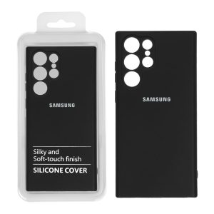 قاب نیو سیلیکون محافظ لنزدار RFF مدل Samsung S22 Ultra مشکی (پک دار)