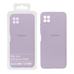 قاب نیو سیلیکون محافظ لنزدار RFF مدل Samsung A22 - 5G - یاسی (پک دار)
