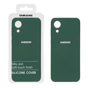 قاب نیو سیلیکون محافظ لنزدار RFF مدل Samsung A03 Core - سبز (پک دار)