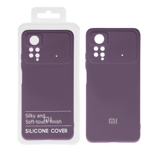 قاب نیو سیلیکون محافظ لنزدار RFF مدل Xiaomi Poco X4 Pro - بادمجانی (پک دار)