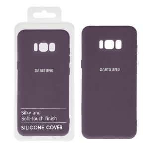 قاب نیو سیلیکون محافظ لنزدار RFF مدل Samsung S8 Plus - بادمجانی (پک دار)