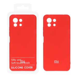 قاب نیو سیلیکون محافظ لنزدار RFF مدل Xiaomi Mi 11 Lite - قرمز کد 6 (پک دار)