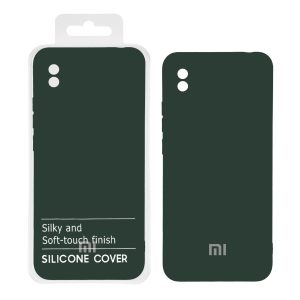 قاب نیو سیلیکون محافظ لنزدار RFF مدل Xiaomi Redmi 9A - سبز تیره کد7 (پک دار)