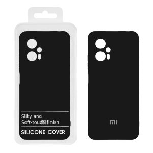 قاب نیو سیلیکون محافظ لنزدار RFF مدل Xiaomi Redmi Note 11T Pro / Redmi Note 11T Pro Plus / Poco X4 Gt - مشکی کد7 (پک دار)