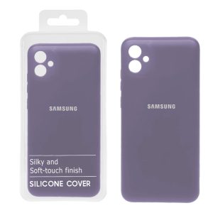 قاب نیو سیلیکون محافظ لنزدار RFF مدل Samsung A04E - بنفش کدر کد 9 (پک دار)