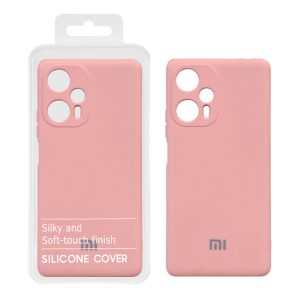 قاب نیو سیلیکون محافظ لنزدار RFF مدل Xiaomi Poco F5 - صورتی کرم (پک دار)