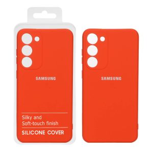 قاب نیو سیلیکون محافظ لنزدار RFF مدل Samsung S23 Plus - نارنجی (پک دار)