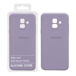 قاب نیو سیلیکون محافظ لنزدار RFF مدل Samsung Galaxy A6 - یاسی (پک دار)