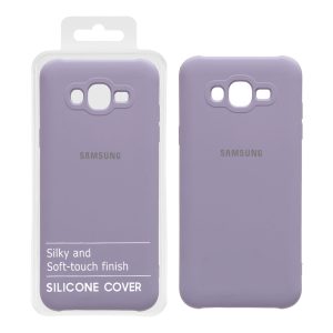 قاب نیو سیلیکون محافظ لنزدار RFF مدل Samsung Galaxy J7 (2015) / J700 - یاسی (پک دار)