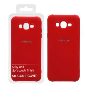 قاب نیو سیلیکون محافظ لنزدار RFF مدل Samsung Galaxy J7 (2015) / J700 - قرمز (پک دار)