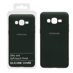 قاب نیو سیلیکون محافظ لنزدار RFF مدل Samsung Galaxy J2 Prime / G530 / Grand Prime - سبز تیره (پک دار)