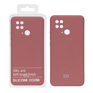 قاب نیو سیلیکون محافظ لنزدار RFF مدل Xiaomi Redmi 10C / Poco C40 - حنایی (پک دار)