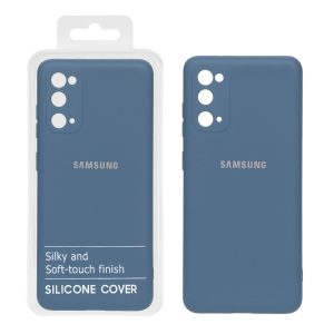 قاب نیو سیلیکون محافظ لنزدار RFF مدل Samsung S20 - آبی فیلی (پک دار)