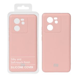 قاب نیو سیلیکون محافظ لنزدار RFF مدل Xiaomi Mi 13t / 13t Pro - صورتی کرم (پک دار)