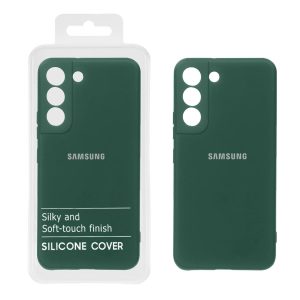 قاب نیو سیلیکون محافظ لنزدار RFF مدل Samsung S22 - سبز تیره (پک دار)