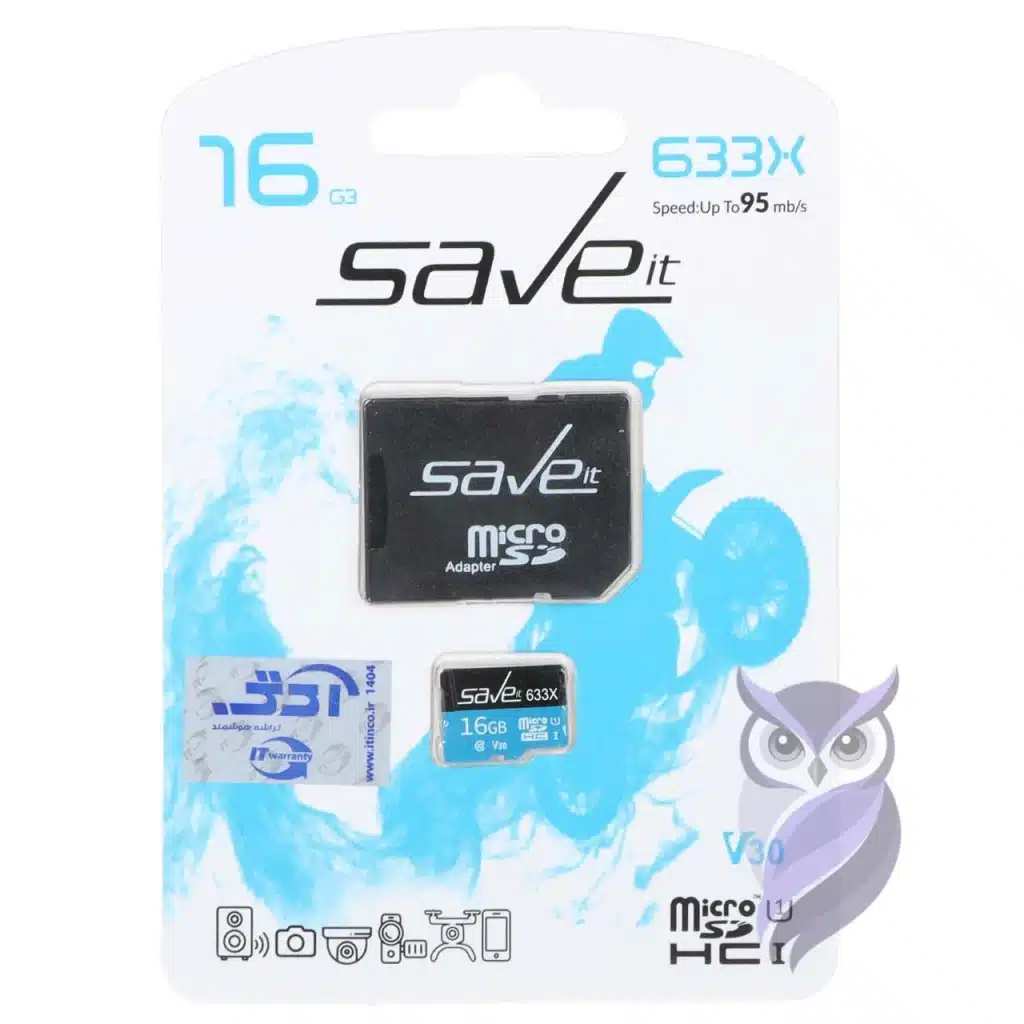 کارت حافظه Save it ظرفیت 16GB مشکی آبی